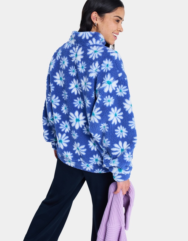 Roxy - Womens Jive Talking Binded Half Zip Fleece Jumper