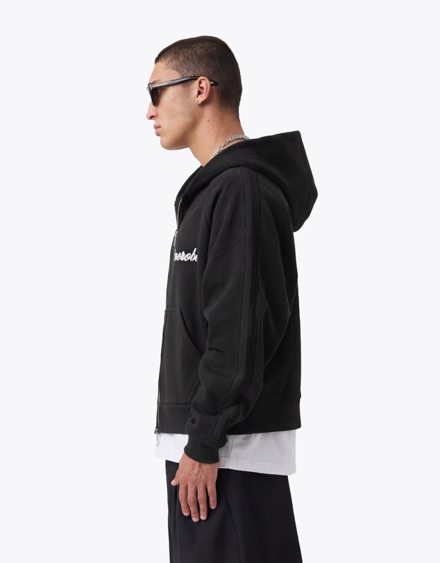 Zanerobe - Stitched Box Crop Hood Black