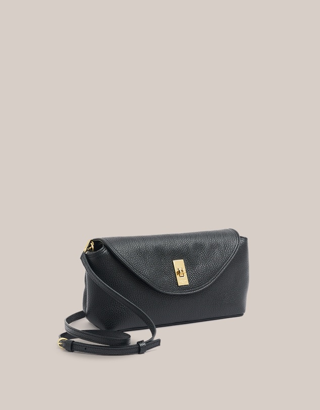 VESTIRSI - Sloane Black Leather Convertible Clutch