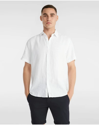 yd. - Lewis Pure Linen Shirt
