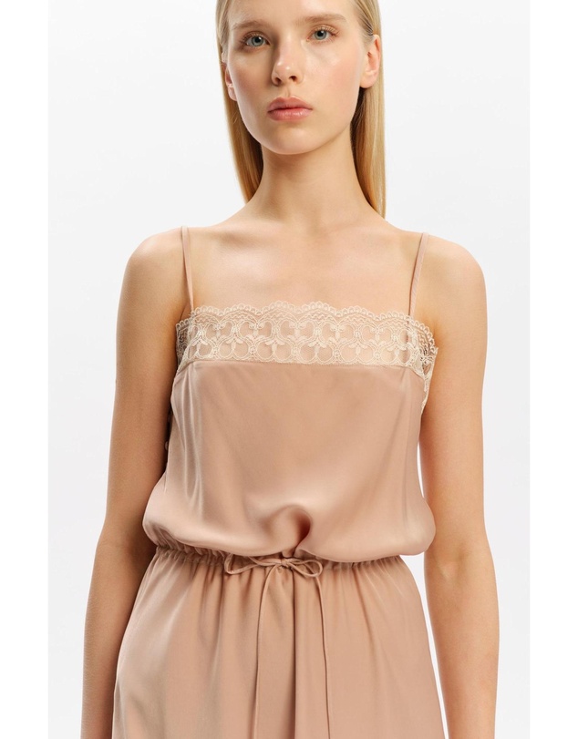 Bardot - Olina Lace Satin Midi Dress