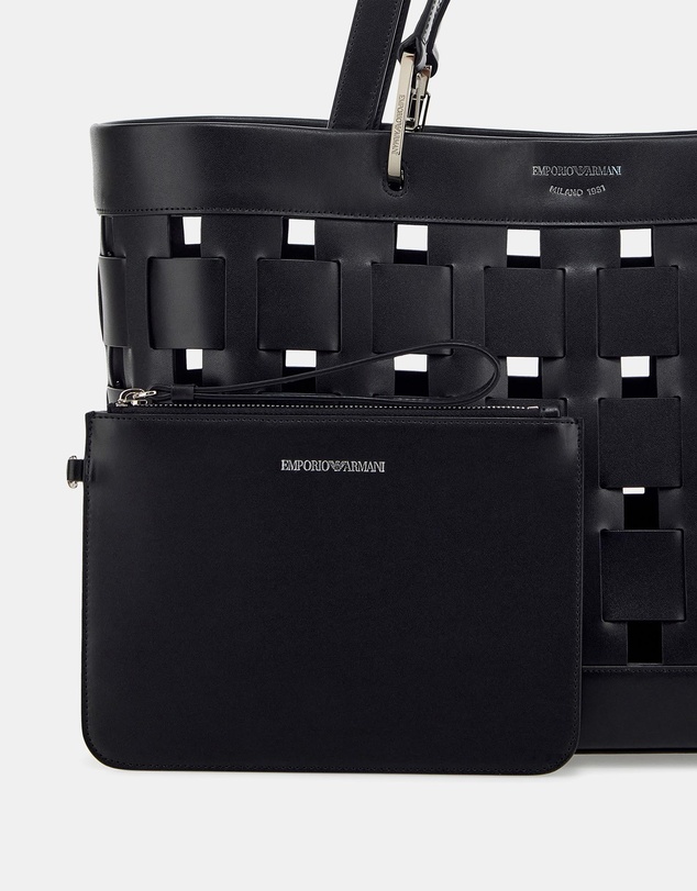 Emporio Armani - Wide Weave Shopping Bag