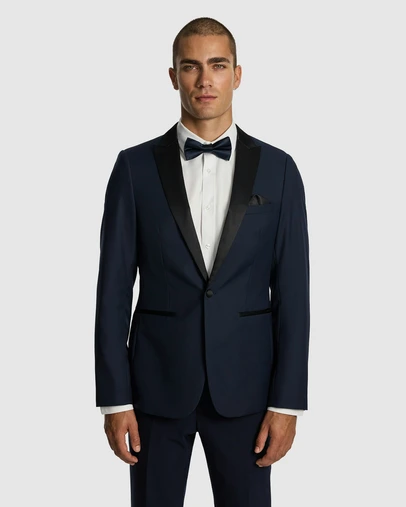 yd. - Seville Slim Fit Tuxedo Wool Blend Suit Jacket