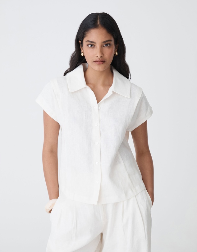 Forcast - Ami Linen Collar Shirt