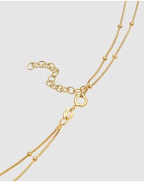 Elli Jewelry - Necklace Choker Layer Plate Ball Chain in 925 Sterling Silver Gold Plated