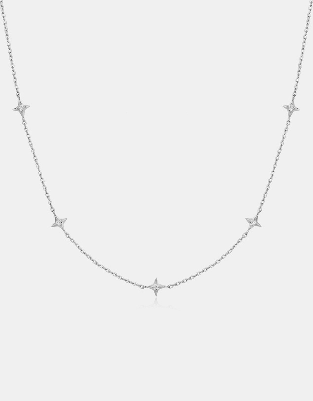 Ania Haie - Ania Haie Silver Stars Station Necklace