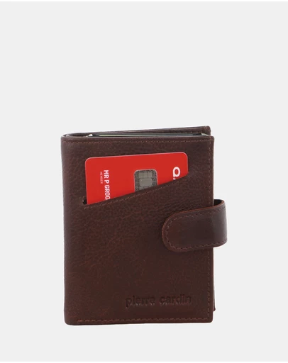 Pierre Cardin - Pierre Cardin Leather Smart Slide Card Holder Tab Wallet