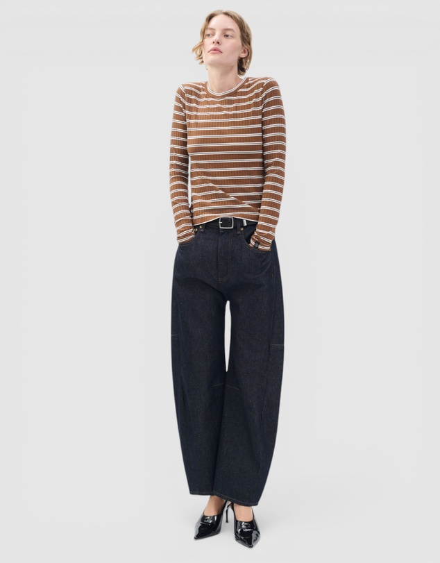 rag & bone - Luca Stripe Rib Long Sleeve Tee