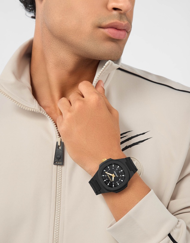 Plein Sport - VIPER EDITION I 42mm Black Dial and Black Silicone Strap