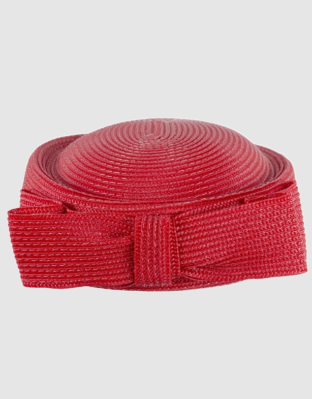 Max Alexander - Red Braid Pillbox Hat