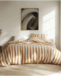 Olive et Oriel - Beige Strokes No 3 by Treechild Art Print