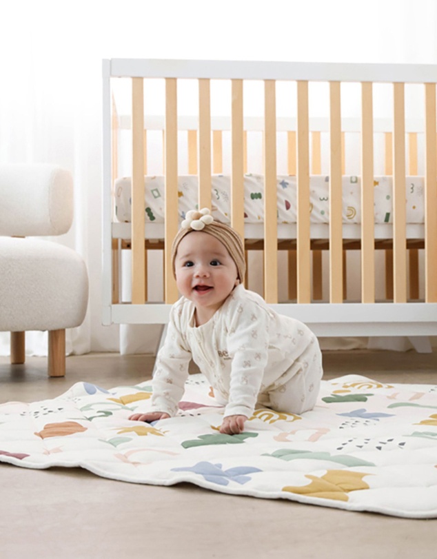 Living Textiles - Reversible Quilted Cot Comforter - Geo Mod