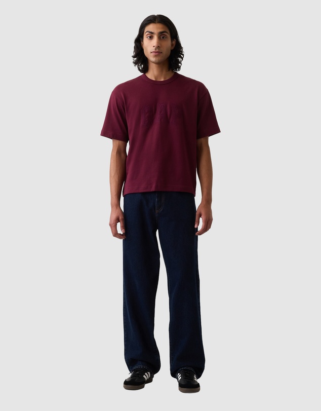 GAP - SS Relaxed Heavy Cropped Logo T-Shirt