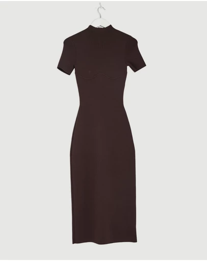 Revibe - Repaired Tussah London Knitted Midi Dress - AU 6