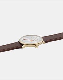 Mondaine - Mondaine Doppio Brown Leather 33mm Watch