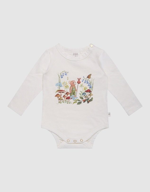 Fleur Harris - 'Bear's Adevnture' Cuddle Bodysuit in Cream