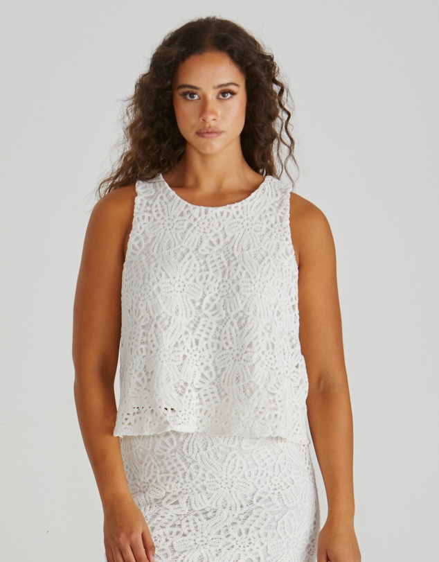 Sass - Kai Crochet Lace Tank