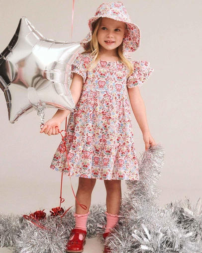 Huxbaby - Scallop Floral Sunhat - Kids
