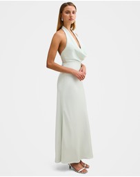 Forever New - Becca Cowl Halter Neck Satin Gown