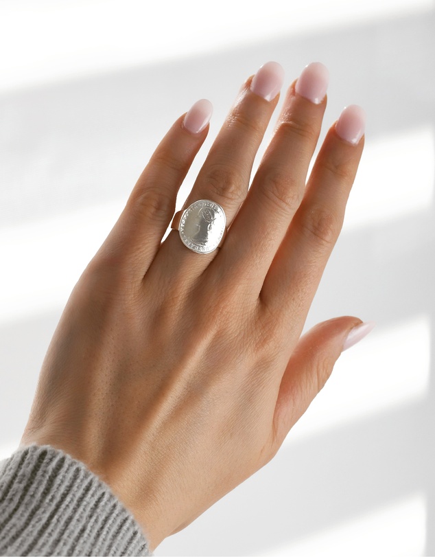 Von Treskow - Small Curved Coin Ring