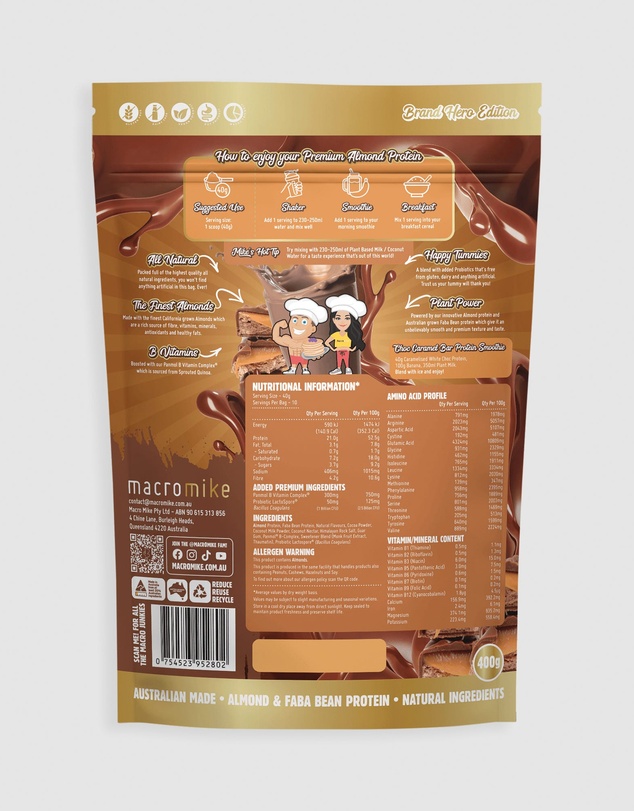 Macro Mike - Premium Almond Protein Choc Caramel Bar