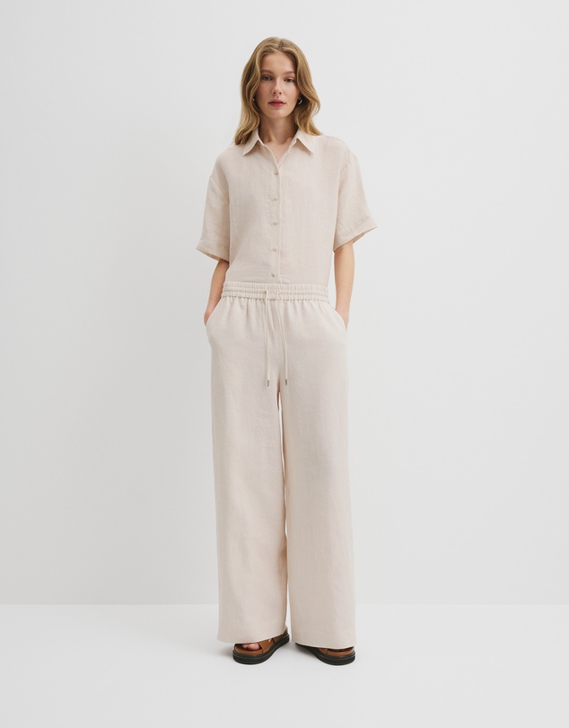 Country Road - Organically Grown Linen Pull-on Pant