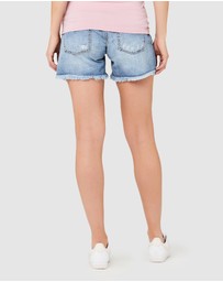 Ripe Maternity - Distressed Denim Shorts