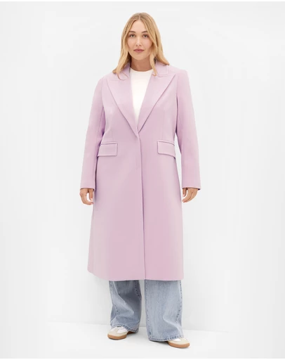 City Chic - Keira Longline Melton Coat