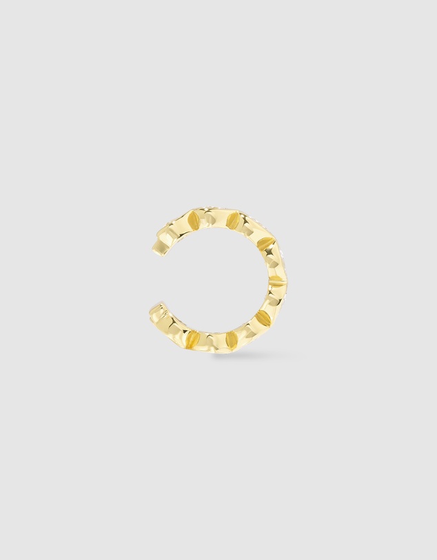 Wanderlust + Co - Heart Bezel Gold 9mm Ear Cuff