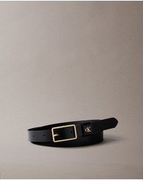 Calvin Klein - Full Grain Leather Logo Belt