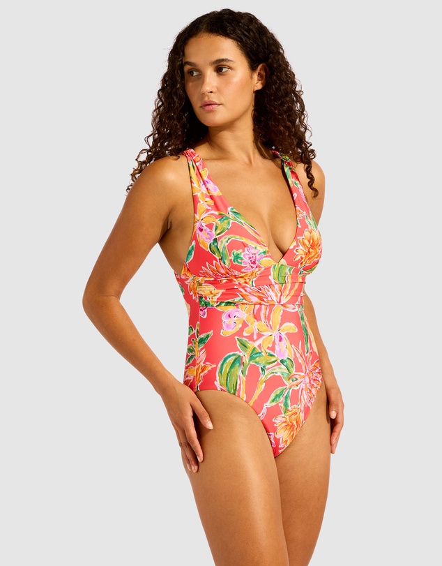 Seafolly - Hothouse Flowers V Neck One Piece Swimsuit