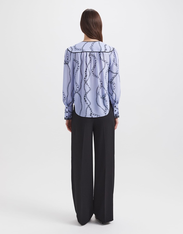 SABA - Chain Silk Long Sleeve Blouse