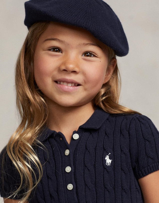 Polo Ralph Lauren - Cable-Knit Cotton Polo Sweater Dress - Kids - The Iconic Exclusive
