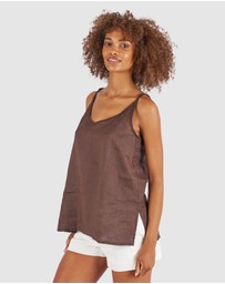 CAMIXA - CAMI-V linen Camisole Top