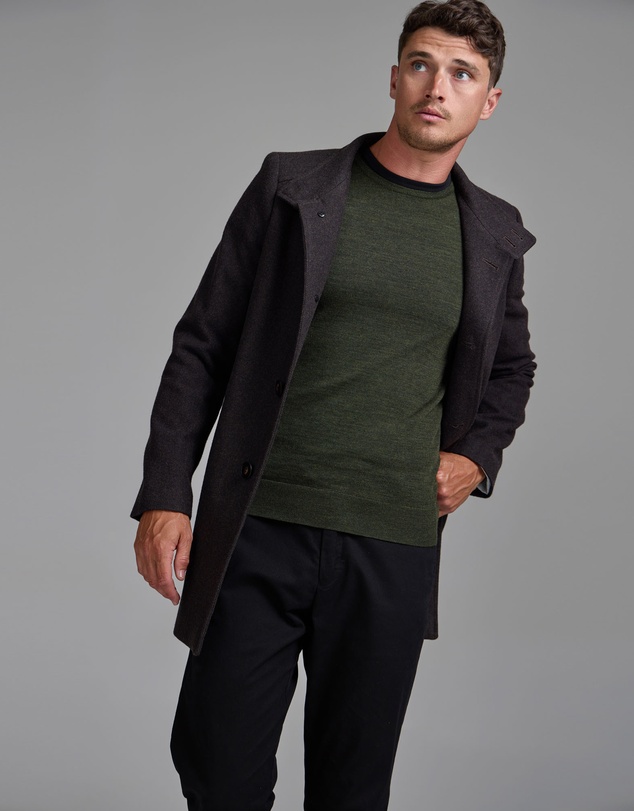 Oxford - Dunbar Herringbone Wool Coat
