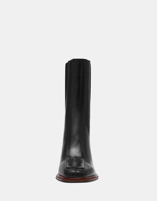 Steve Madden - Downtown Black Leather Booties