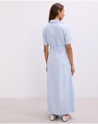 The Fated - Claudia Linen Blend Midi Dress