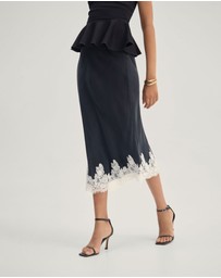 Oxford - Frieda Lace Trim Skirt