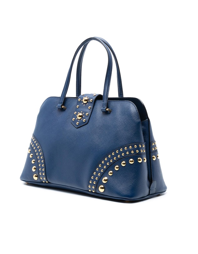 Pre-Loved by Azura Reborn - Pre-Loved Studded Saffiano Cuir Promenade Satchel