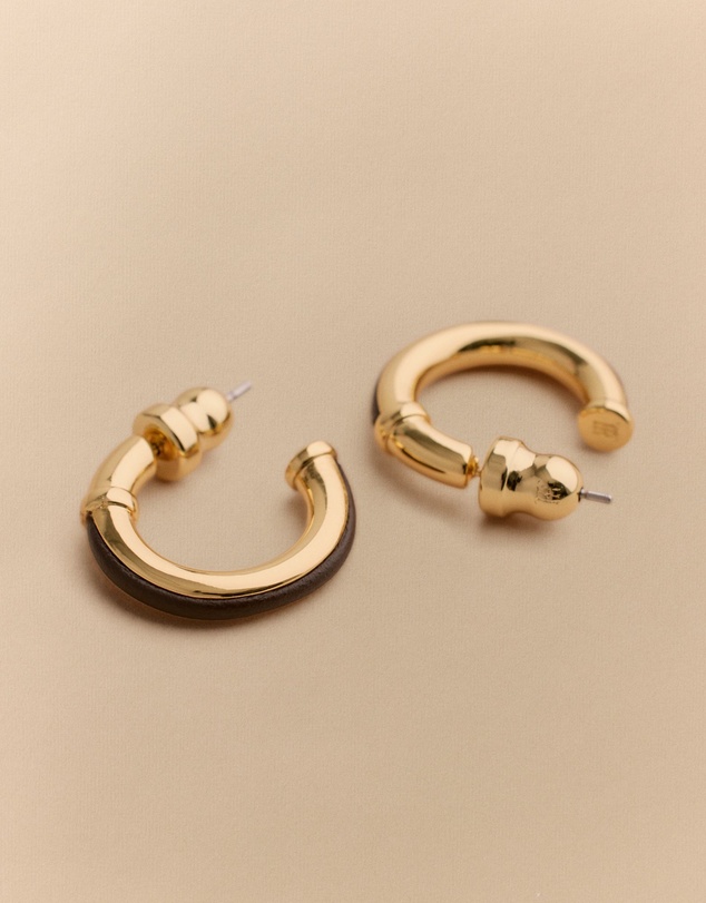 Trenery - Lutra Hoop Earrings in Chocolate