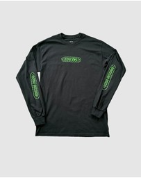 KFD - Kfd Men Bleak Outlook Long Sleeve Tshirt Relaxed Fit Crew Neck Green