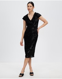 Pink Ruby - Treasure Collective V Neck Dress