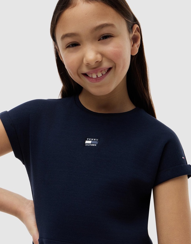 Tommy Hilfiger - Tonal Flag Logo Skater Dress - Teens