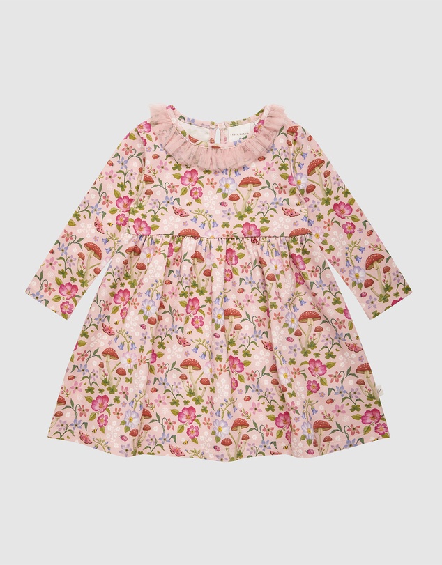 Fleur Harris - 'Toadstool' Paradise Dress in Apricot