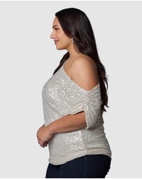 Pink Dusk by Curve Project - Bare Desire Sequin Top