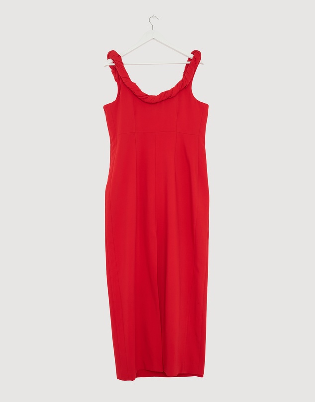 Revibe - Repaired BY JOHNNY. Talia Twist Midi Dress - AU 16