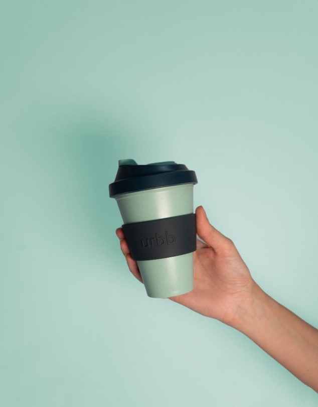 porter green - urbb | biodegradable bamboo coffee cup