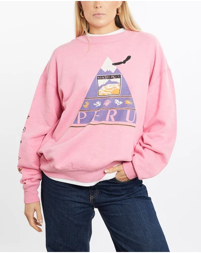 Vintage by The Real Deal - Pre Loved - Vintage 90s Machu Picchu Peru Sweatshirt