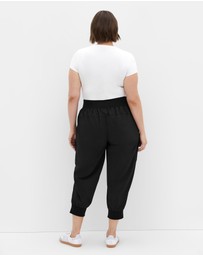 City Chic - Plus size Lea Crop Pant - black