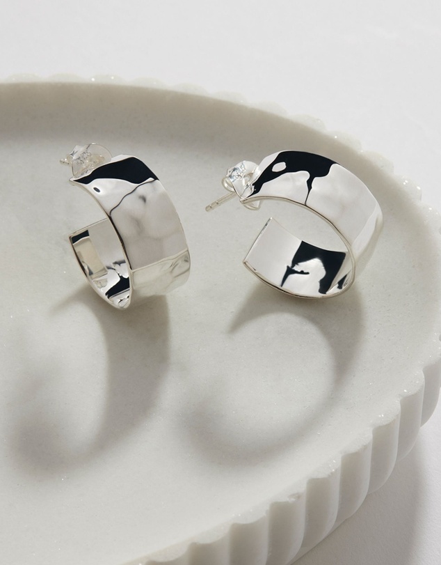 Najo - La Dolce Vita Silver Hoop Earrings